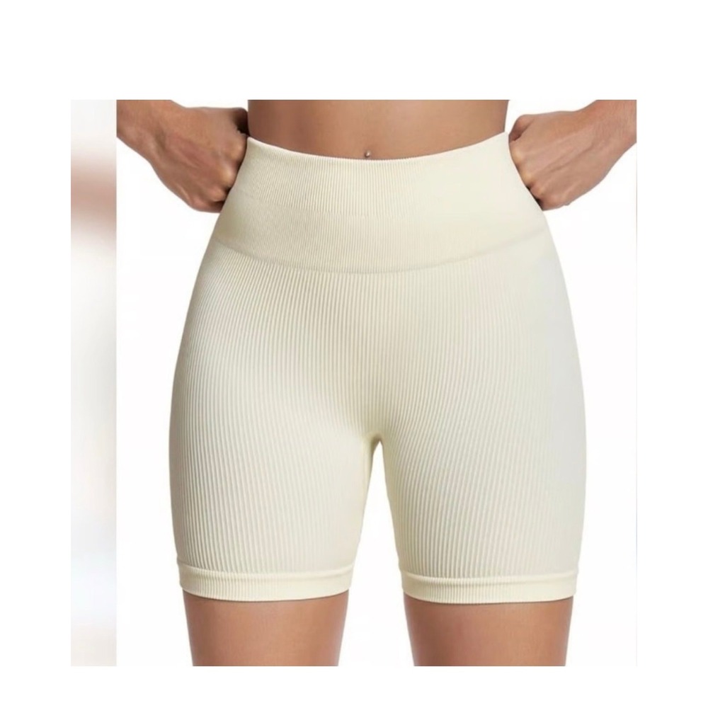 WILO THE LABEL Ribbed High Waisted Biker Shorts Athleisure Gym Activewear Yoga
